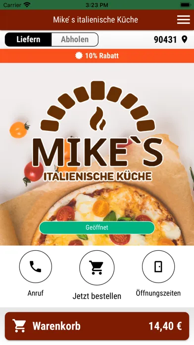 Capturas de tela do Mikes italienische Kuche