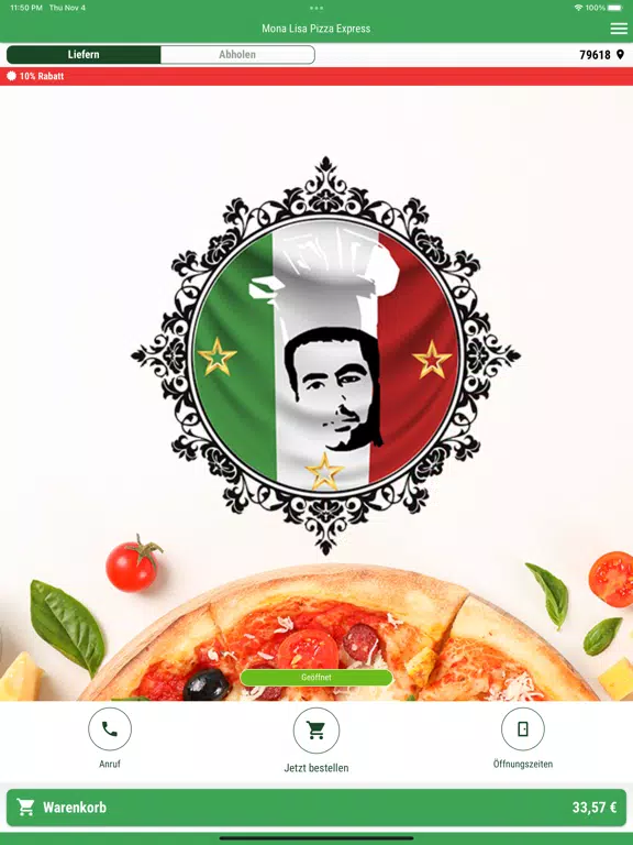 Mona Lisa Pizza Express iPad 应用截图