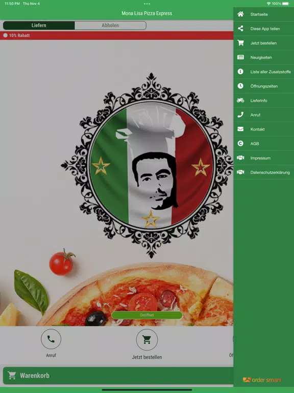 Mona Lisa Pizza Express iPad 应用截图
