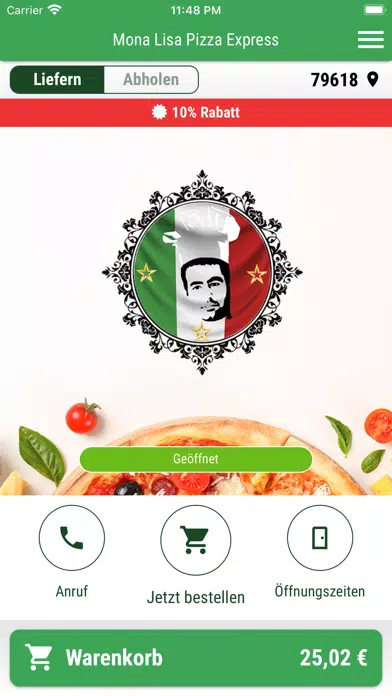 Mona Lisa Pizza Express应用截图