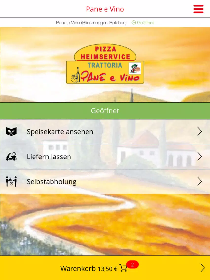Скриншоты Pane e Vino iPad 