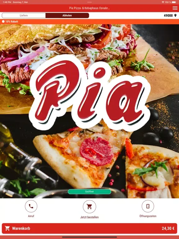 Zrzuty ekranu Pia Pizza und Kebaphaus iPad 