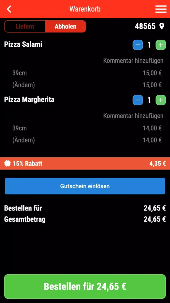 EFE Pizza Screenshots