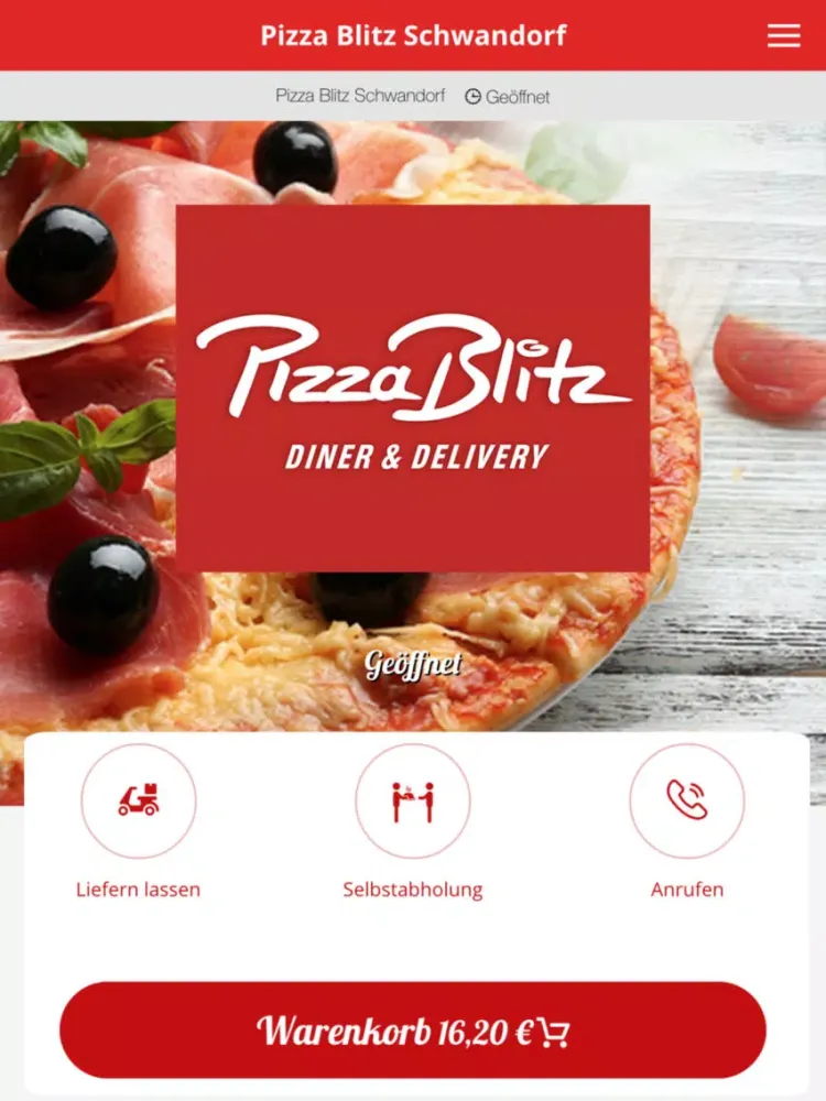 Capturas de tela do Pizza Blitz Schwandorf iPad 