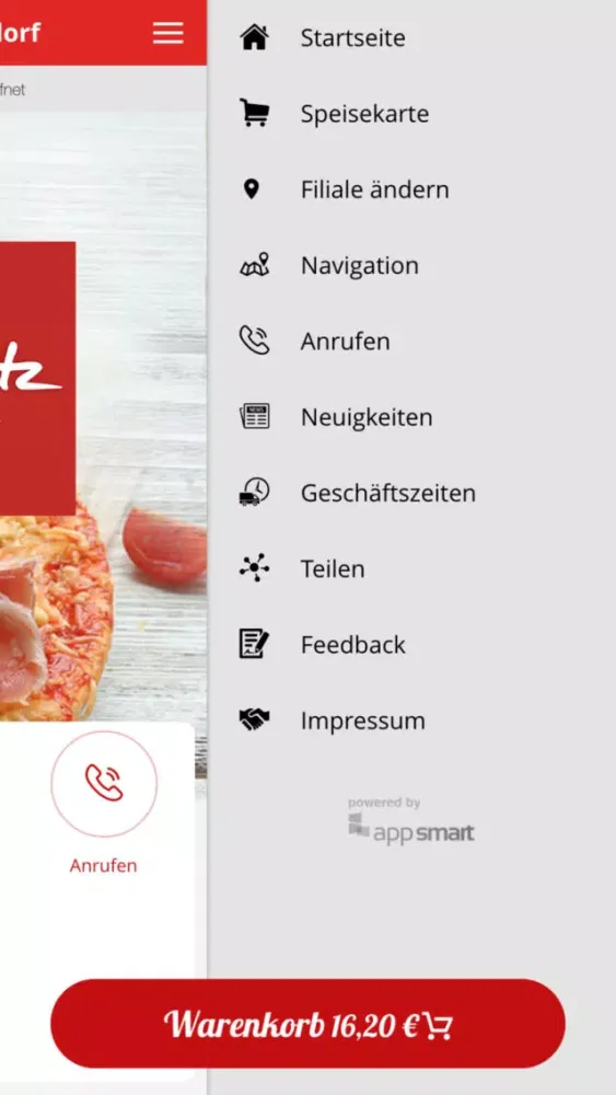 Capturas de tela do Pizza Blitz Schwandorf