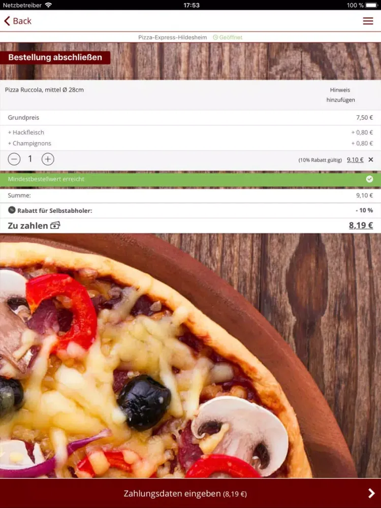 Pizza-Express-Hildesheim iPad  سکرین شاٹس