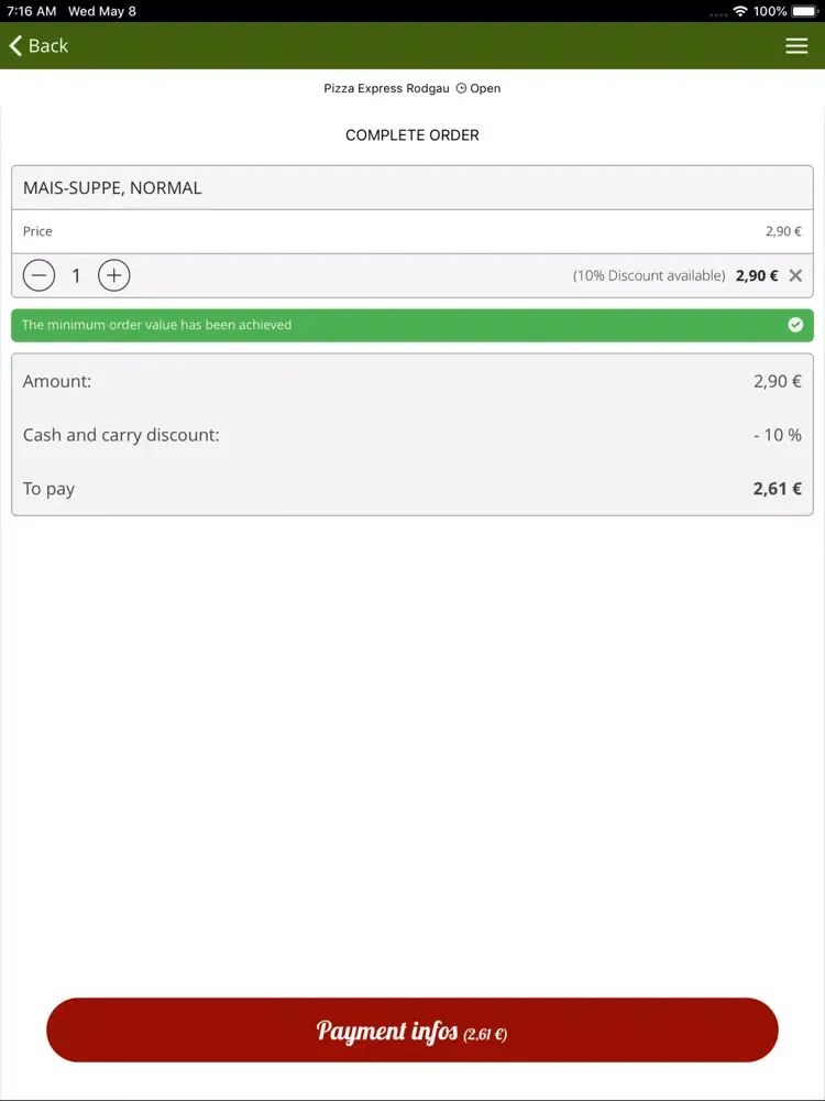 Pizza Express Rodgau iPad  Ekran Görüntüleri