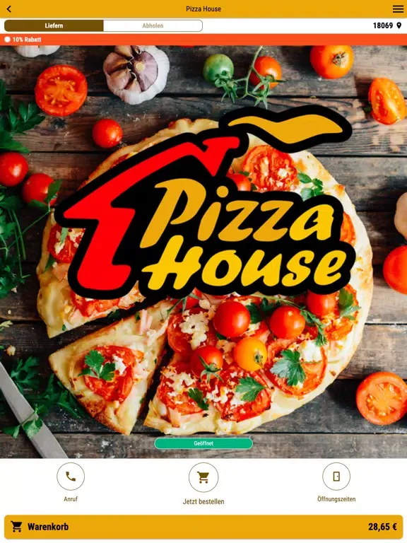 Pizza House iPad 應用截圖