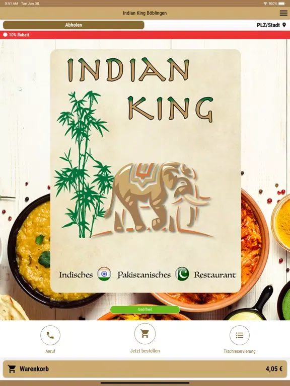 Indian King Böblingen iPad  স্ক্রিনশট