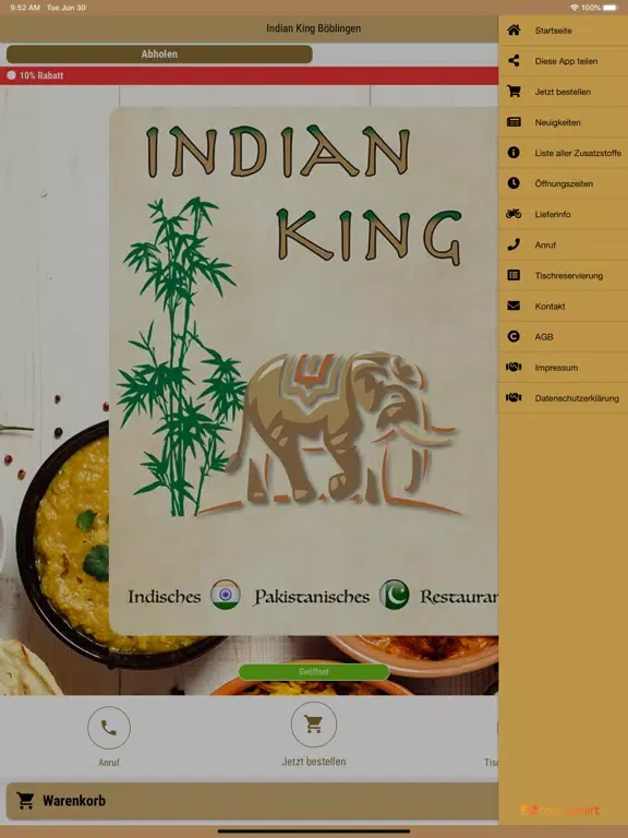 Indian King Böblingen iPad  স্ক্রিনশট