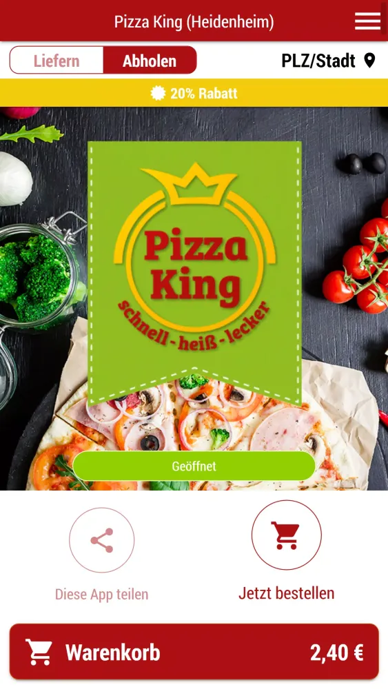 Capturas de tela do Pizza King (Heidenheim)