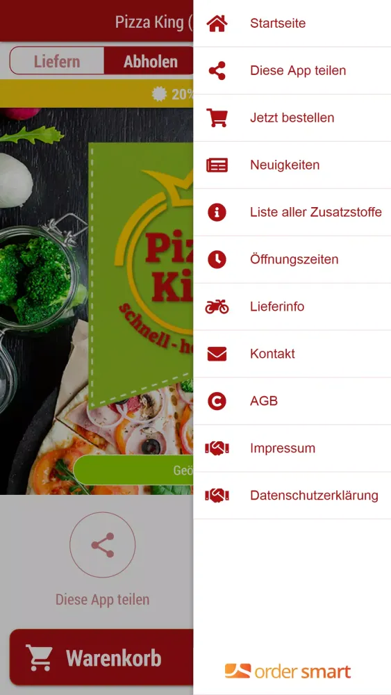 Capturas de tela do Pizza King (Heidenheim)