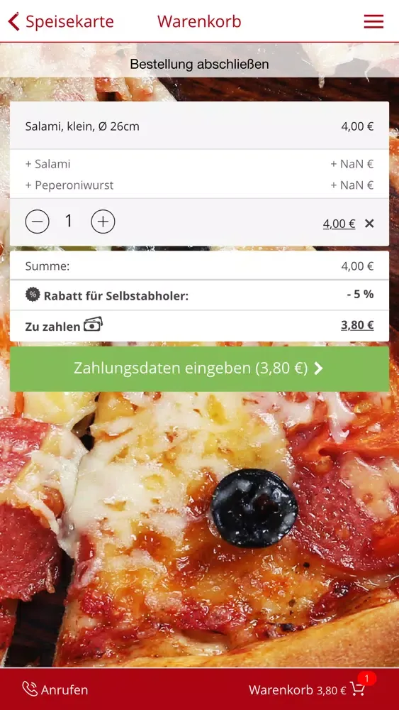 Zrzuty ekranu Pizza Milano Hürth