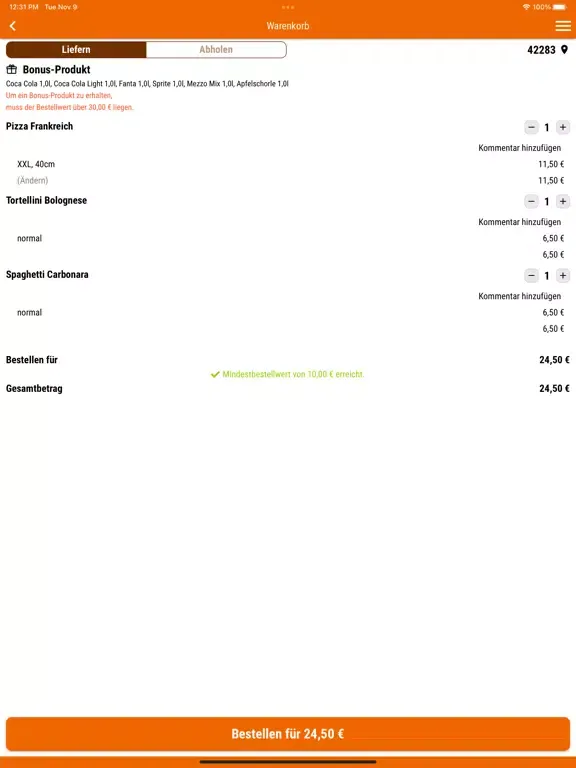 Zrzuty ekranu Pizza Mozaik iPad 