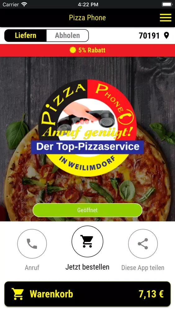Capturas de pantalla de Pizza Phone Stuttgart