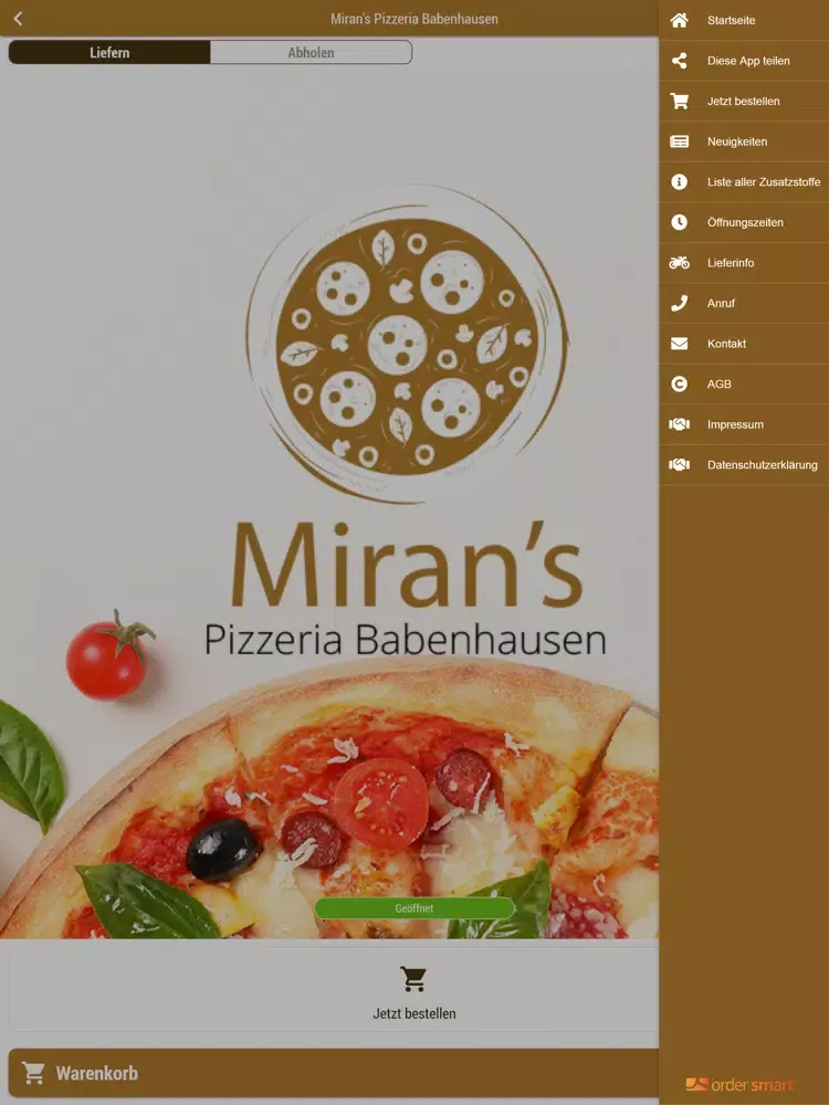 Capturas de tela do Miran’s Pizzeria Babenhausen iPad 