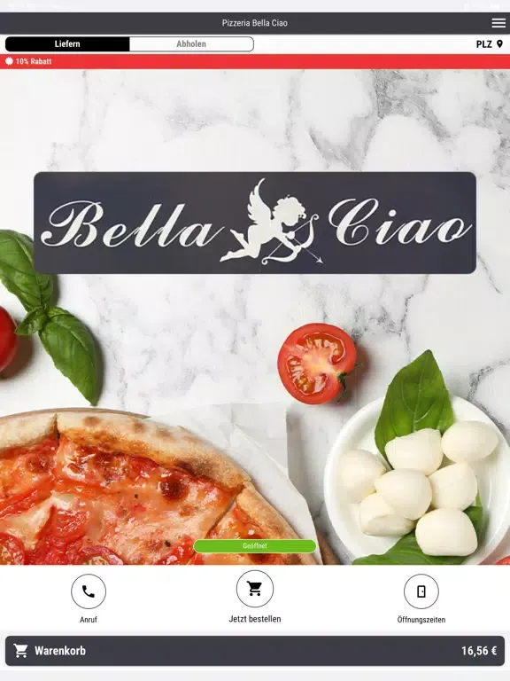 Pizzeria Bella Ciao iPad  Screenshots