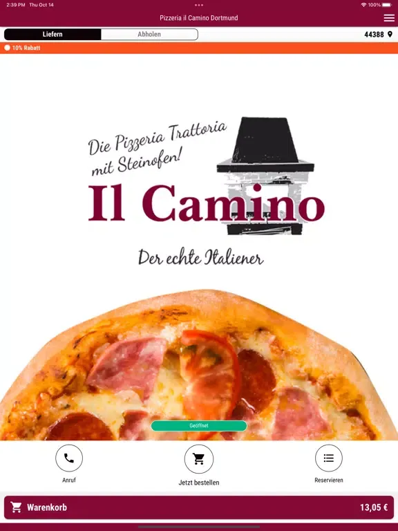 Pizzeria il Camino Dortmund iPad  سکرین شاٹس