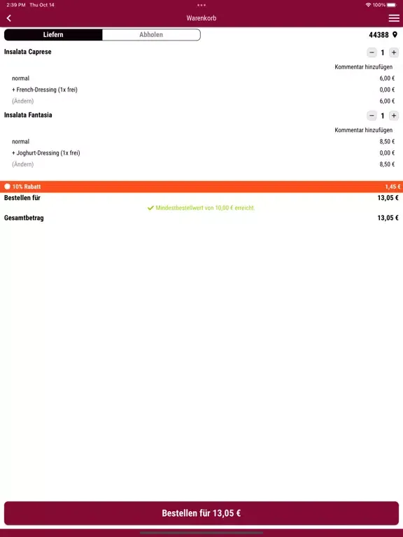 Pizzeria il Camino Dortmund iPad  سکرین شاٹس