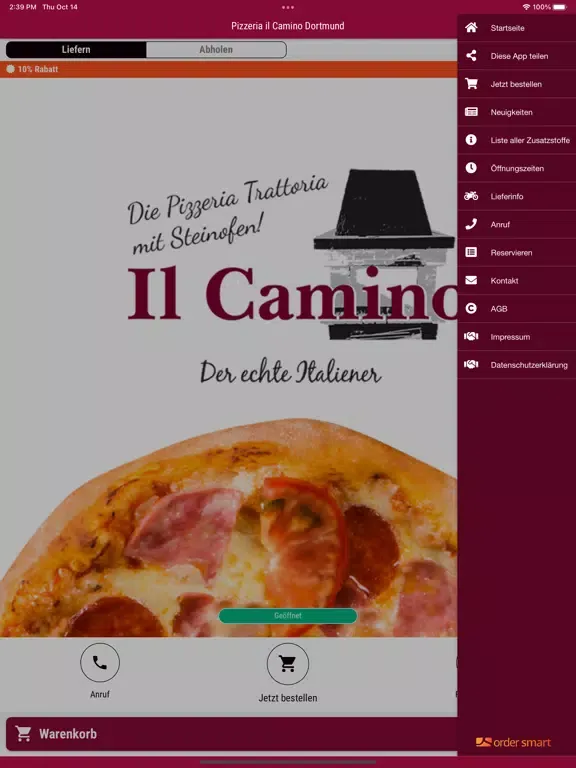 Pizzeria il Camino Dortmund iPad  سکرین شاٹس
