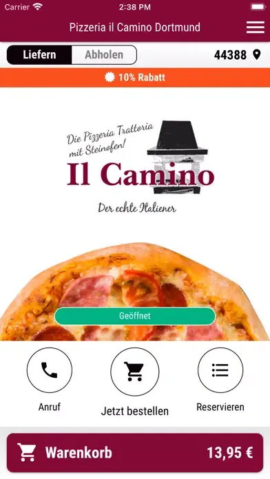 Pizzeria il Camino Dortmund سکرین شاٹس