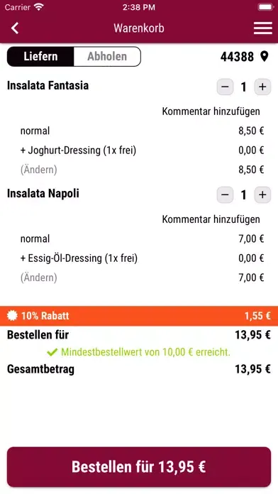 Pizzeria il Camino Dortmund سکرین شاٹس