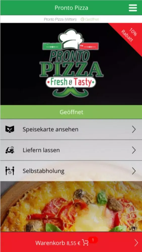 Pronto Pizza Witten スクリーンショット