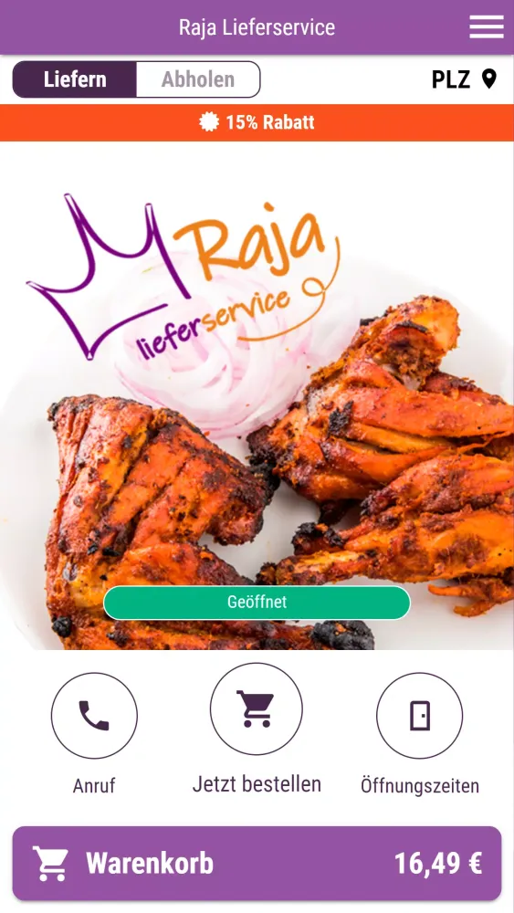 Raja Lieferservice Screenshots