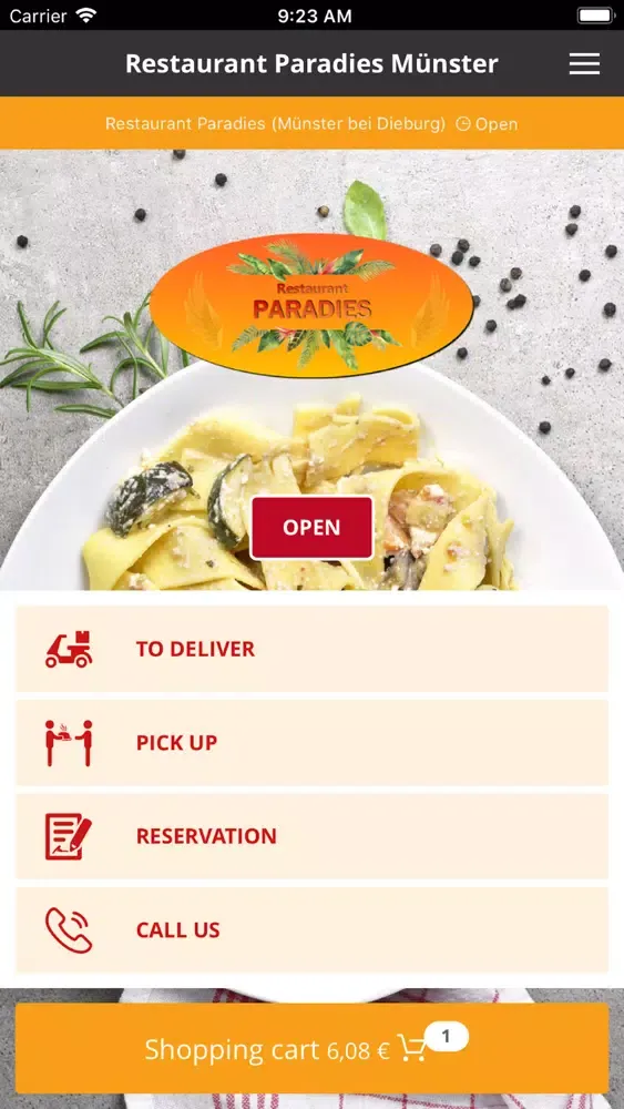Tangkapan layar Restaurant Paradies Münster