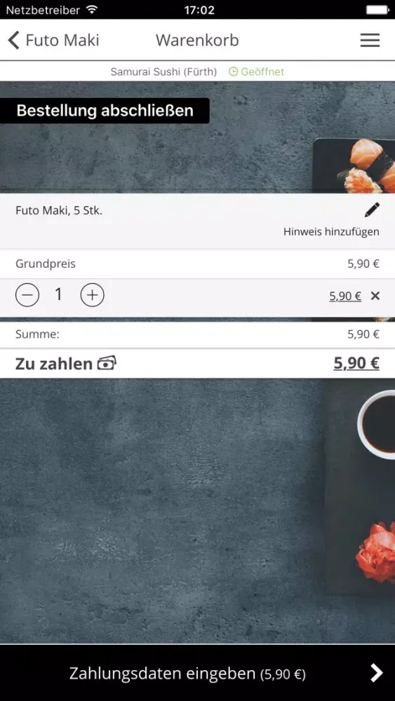 Samurai Restaurant应用截图