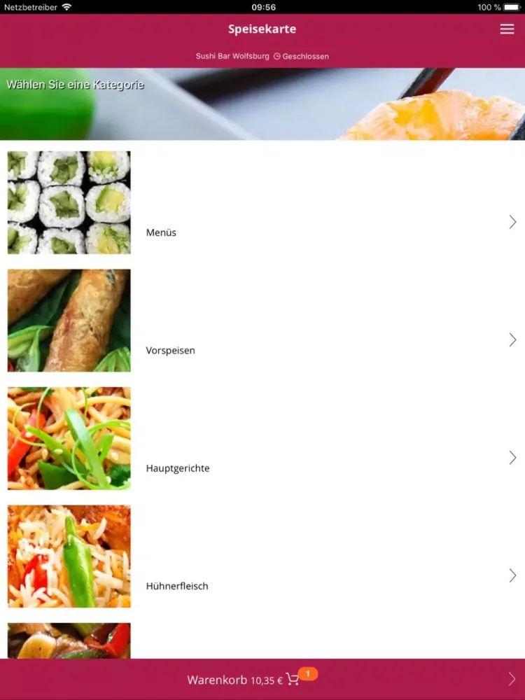 Sushi Bar Wolfsburg iPad  স্ক্রিনশট