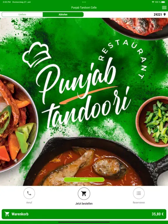Punjab Tandoori Celle iPad  Ekran Görüntüleri