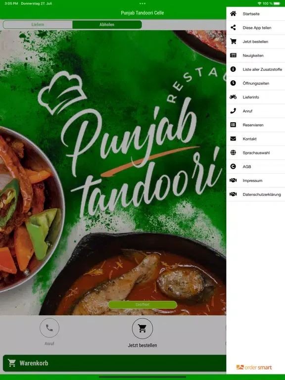 Punjab Tandoori Celle iPad  Ekran Görüntüleri