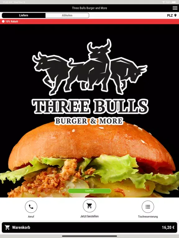 Captures d'écran de Three Bulls Burger and More iPad 