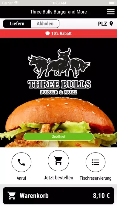 Captures d'écran de Three Bulls Burger and More
