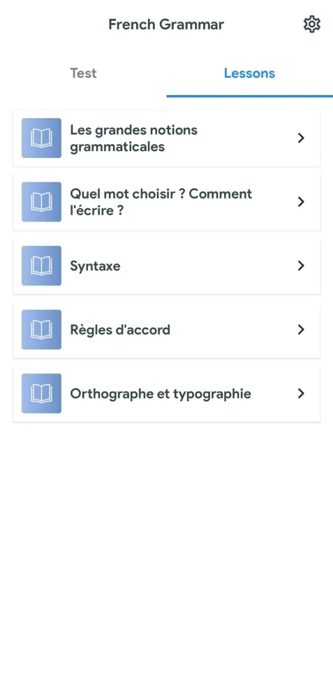 French Grammar Screenshots