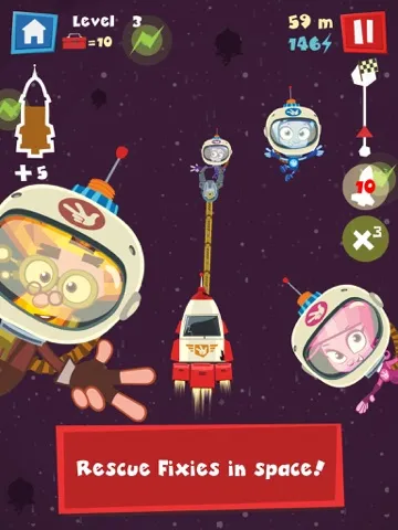 Ảnh chụp màn hình của Fixies: the Moon Adventures iPad 
