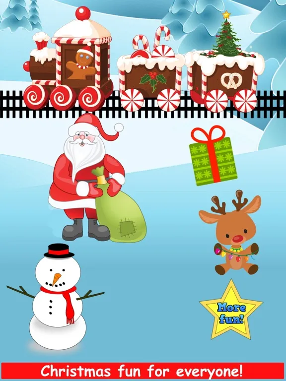 Christmas Train Snowman Games iPad Screenshots