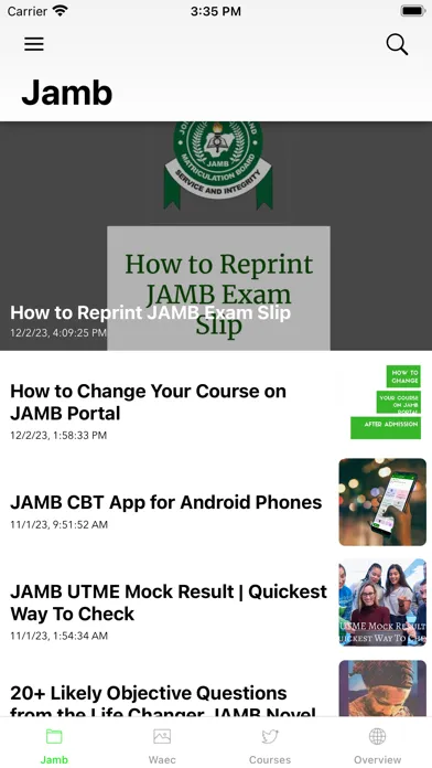 JAMB CBT Practice & Results + स्क्रीनशॉट