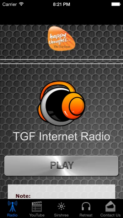 TGF Internet Radio for iPhone Screenshots