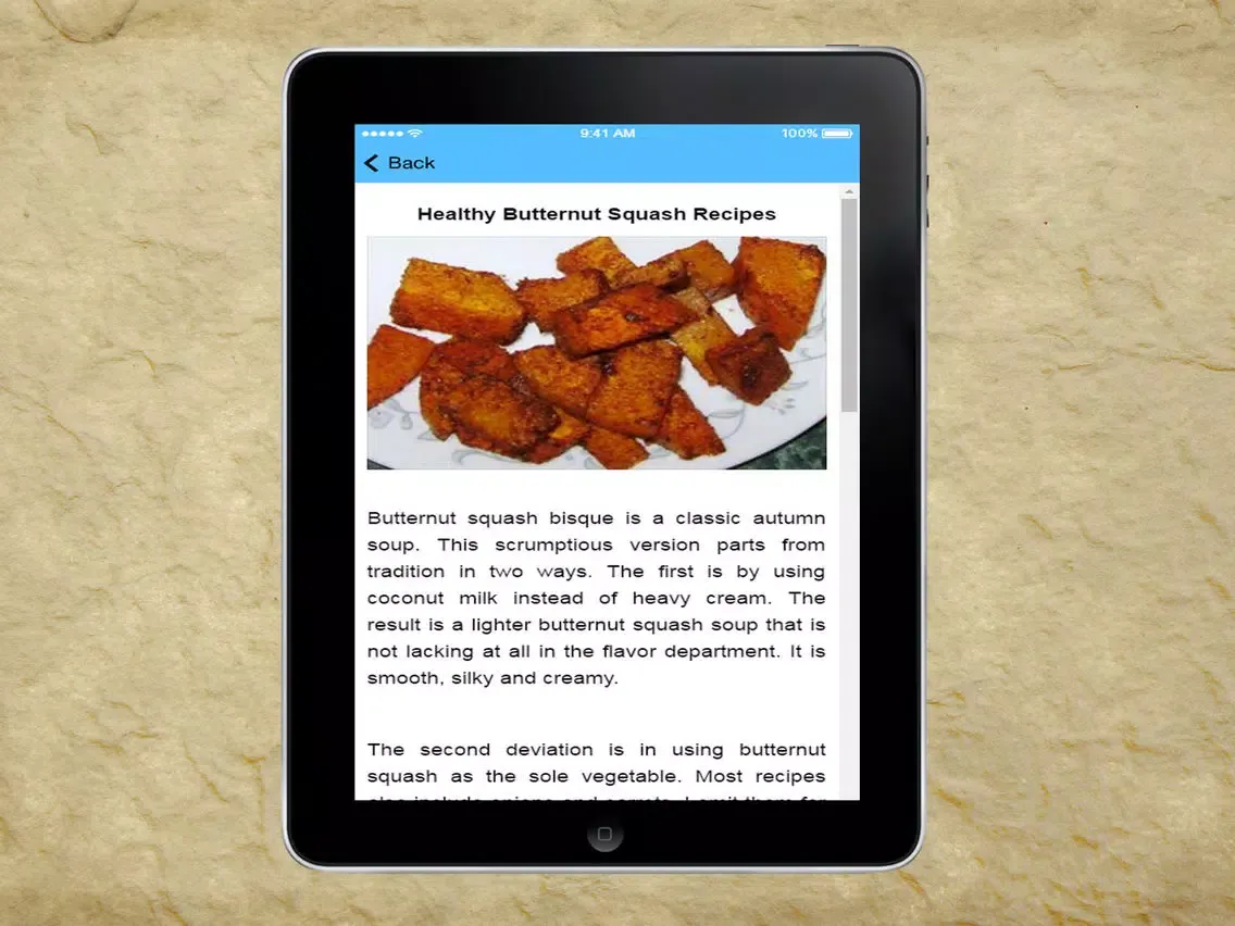 Butternut Squash Recipes - Soup in Thai Curry Paste iPad 應用截圖