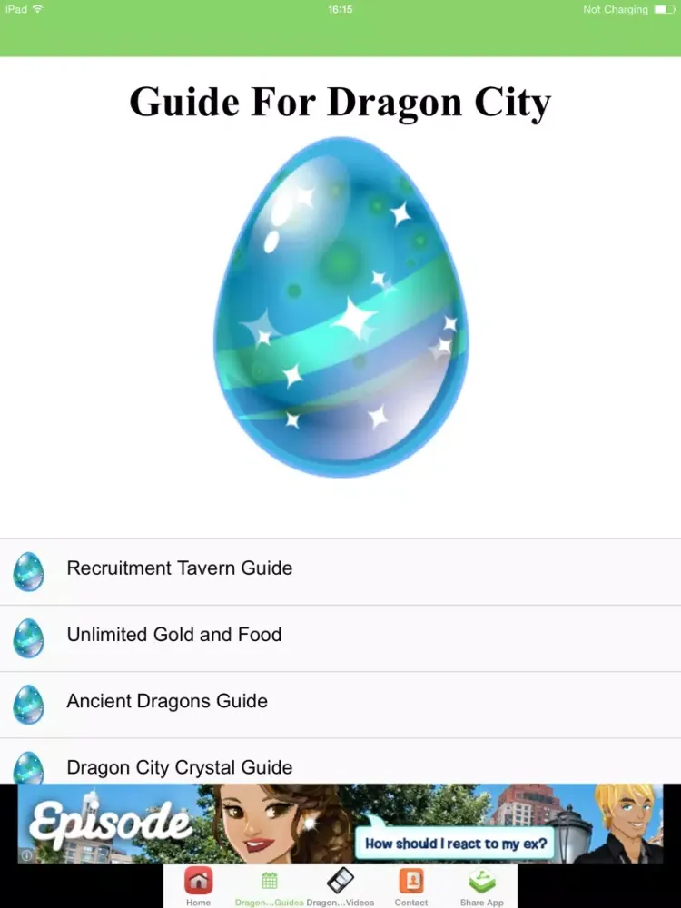 Tangkapan layar Guides For Dragon City HD iPad 