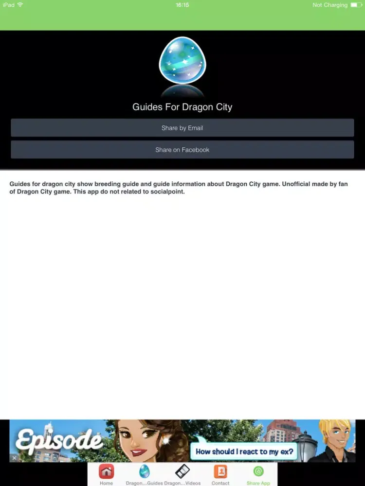 Tangkapan layar Guides For Dragon City HD iPad 