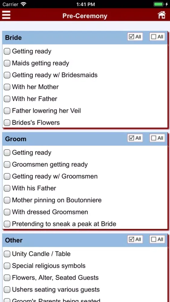 Wedding Pose Checklist应用截图