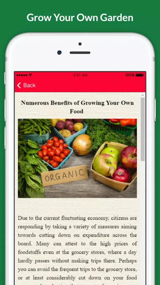 Tangkapan layar Grow Your Own Groceries