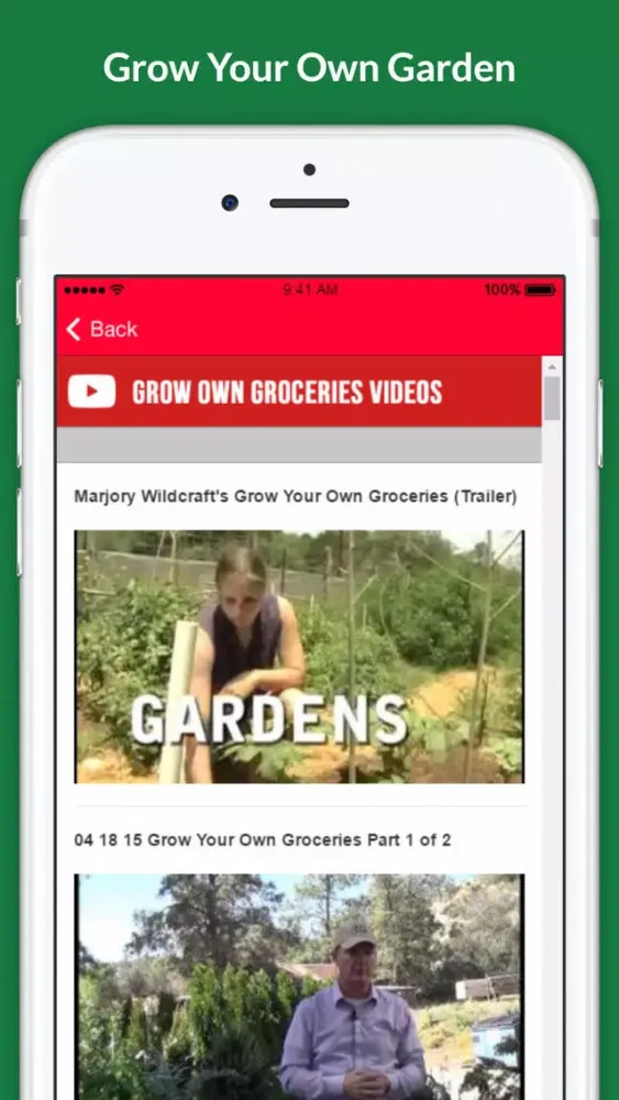 Tangkapan layar Grow Your Own Groceries