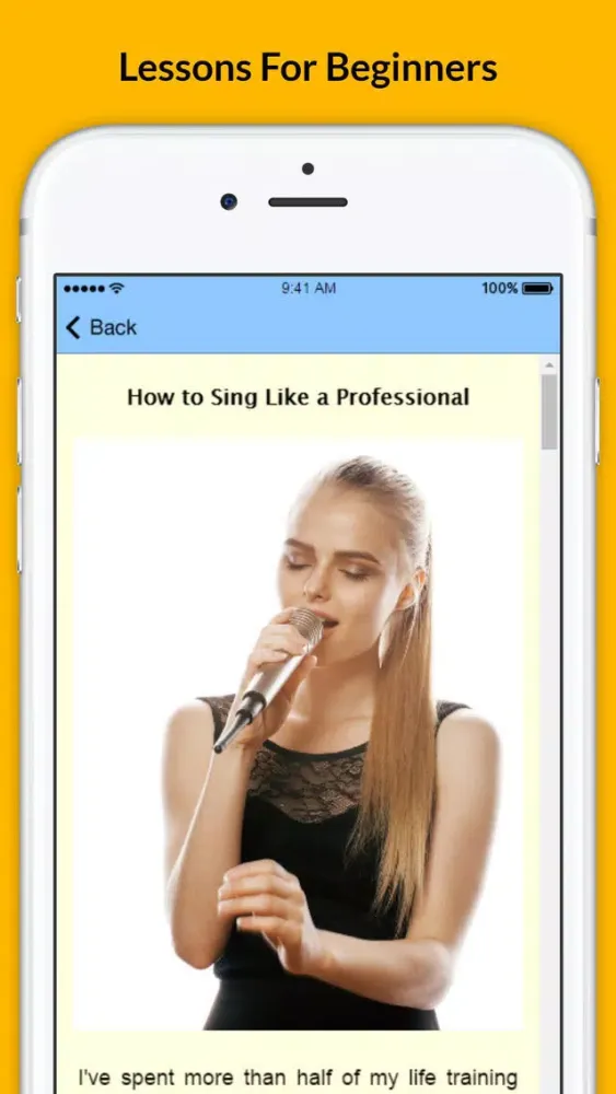 Captures d'écran de How To Sing - Singing Without Fear