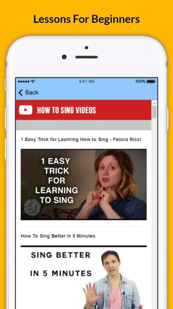 Captures d'écran de How To Sing - Singing Without Fear