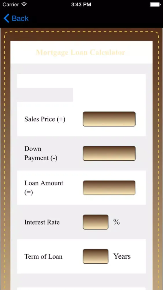 PPI MortgageCalculator Screenshots