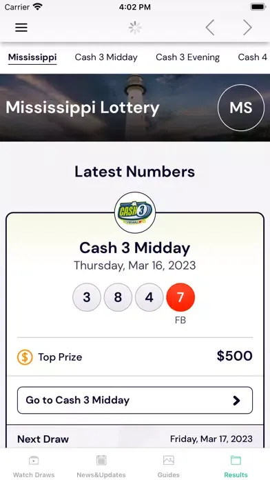 Mississippi Lottery স্ক্রিনশট